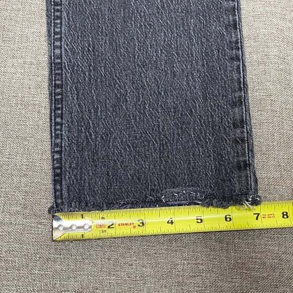 Gap Cheeky Straight Denim Jeans Women's 6S Mid Rise Gray Distressed Hem Casual - Picture 12 of 13